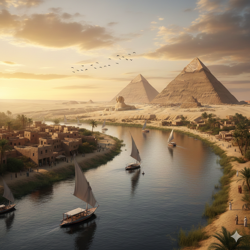 رحلة إلى مصر: الأهرامات والنيل جواً